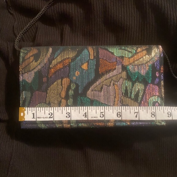 Vintage La Regale metallic abstract pattern evening bag - Picture 9 of 12